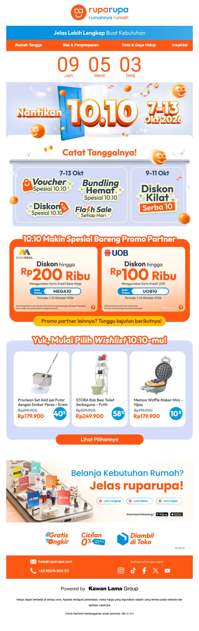 Bukti validasi kode promo - Ruparupa - Kode promo: Diskon hingga [[Rp100 Ribu]] untuk belanja 10.10
