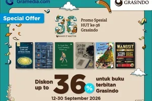 Spesial 36 Tahun Grasindo, jemput bukumu dengan diskon hingga 36%!