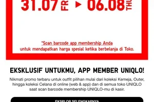 Harga Eksklusif Untukmu, UNIQLO App Member!