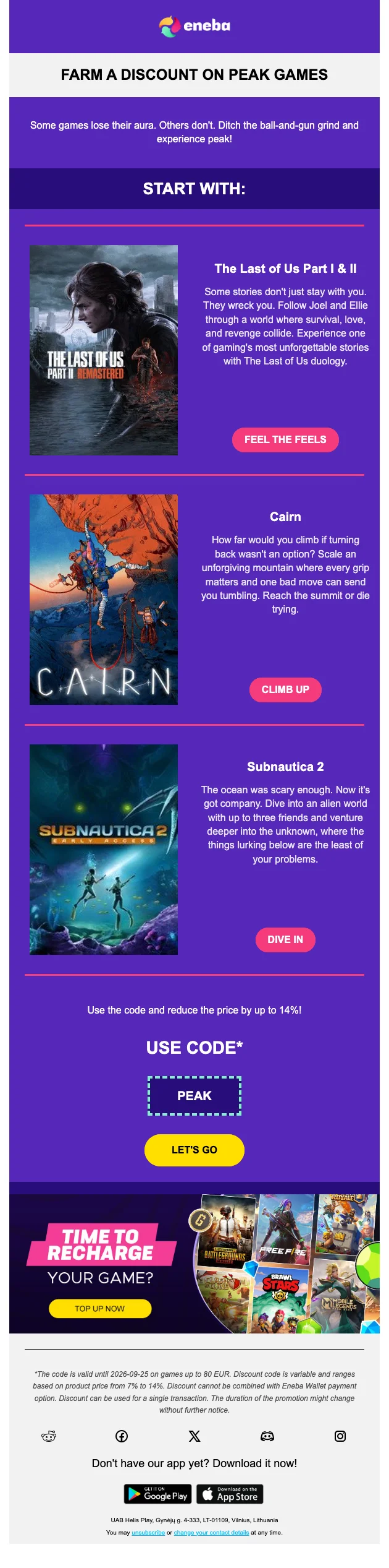 Bukti validasi kode promo - Eneba - [[Diskon hingga 14%]] untuk game dan pra-pesanan digital