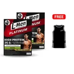[Exclusive Website] Twin Pack L-Men Platinum Refill Matcha 800g - Free Sleeveless T-Shirt