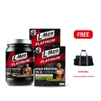 [Exclusive Website] Free Duffle Bag L-Men Abu Abu - L-Men Platinum Refill Matcha 800g (2pcs) &amp; L-Men Platinum Choco Latte 800gr (25gr protein)