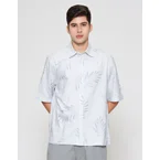 Suko Kemeja Motif Print Kemeja Lengan Pendek Pria