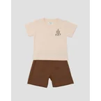 Little M Henley Bear Pakaian Setelan Bayi