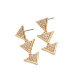 GLEAMIRA EARRINGS - GOLD/CLEAR MULTI
