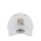 9FORTY Hammered Metal Bagde New York Yankees Men's Caps - Silver Snow