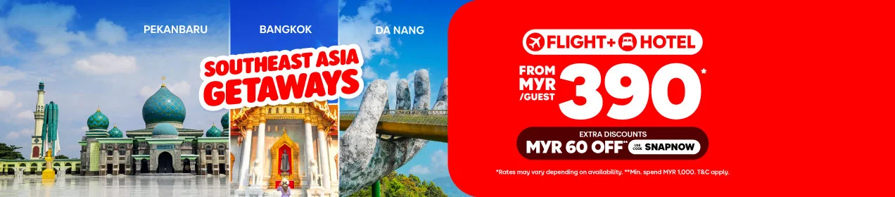 Bukti validasi kode promo - AirAsia - Kode promo AirAsia: [[Diskon MYR 60]] untuk paket flight+hotel min. MYR 1,000