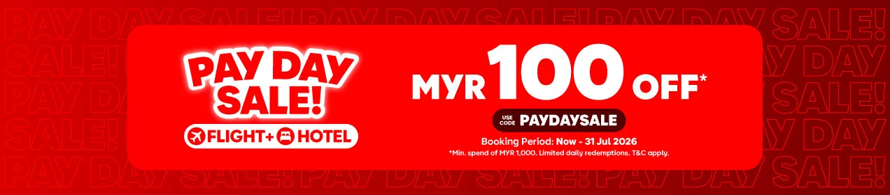 Bukti validasi kode promo - AirAsia - Kode promo AirAsia: [[Min. MYR 100]] untuk paket flight+hotel lebih hemat