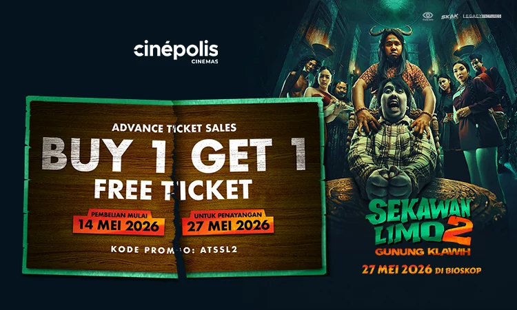 Bukti validasi kode promo - Cinepolis - Kode promo Cinepolis: [[Diskon khusus]] untuk tiket Sekawan Limo 2