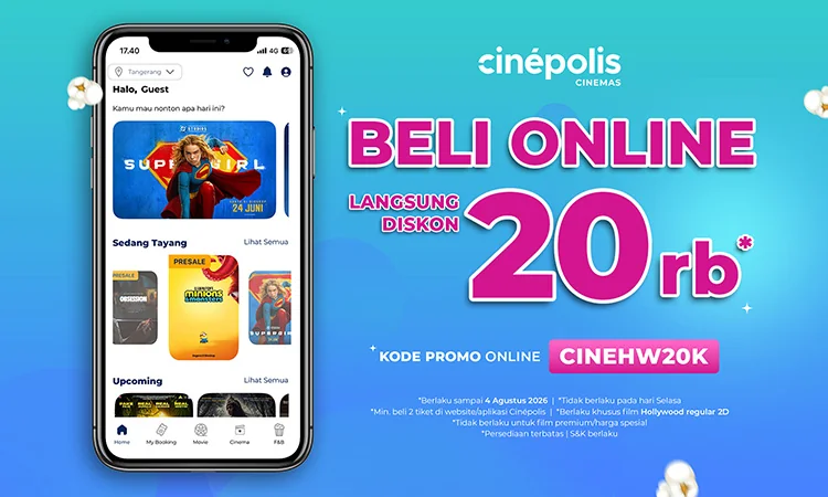 Bukti validasi kode promo - Cinepolis - Kode promo Cinepolis: [[diskon 20 rb]] untuk minimal 2 tiket, kecuali Selasa