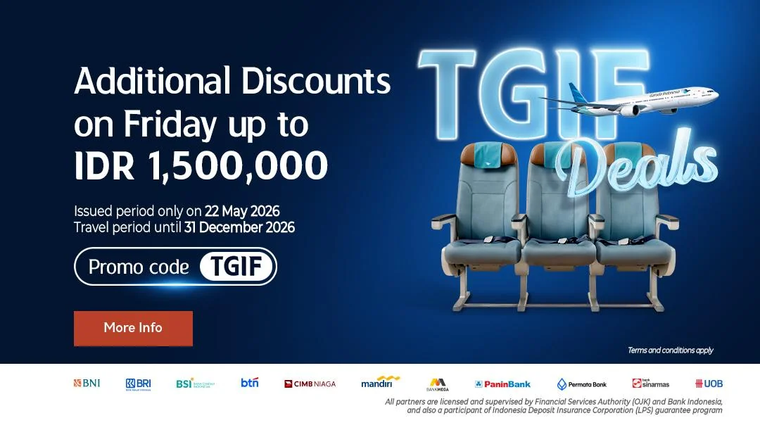 Bukti validasi kode promo - Garuda Indonesia - Kode promo Garuda Indonesia: [[IDR 1,500,000]] untuk penerbitan tiket 22 Mei 2026
