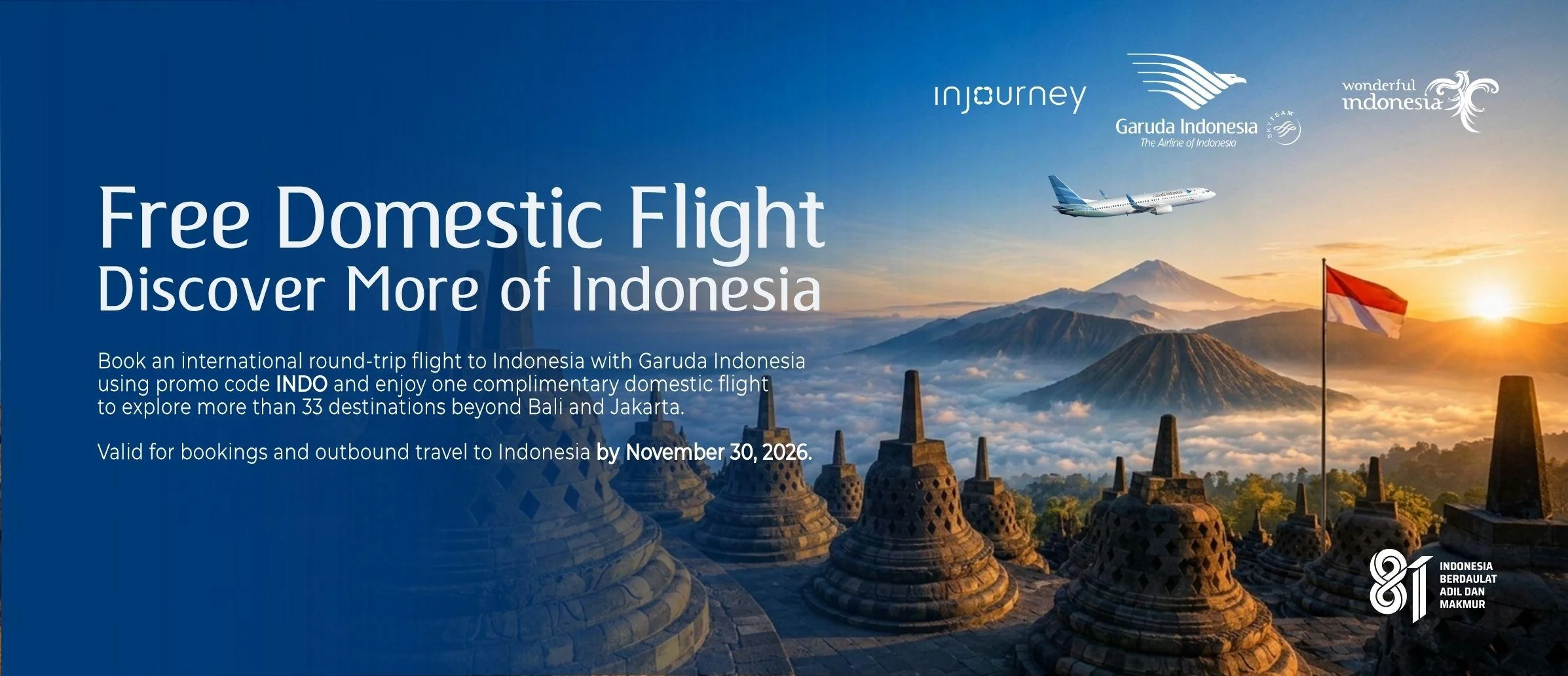 Bukti validasi kode promo - Garuda Indonesia - Garuda Indonesia promo: [[Penerbangan gratis]] untuk rute internasional