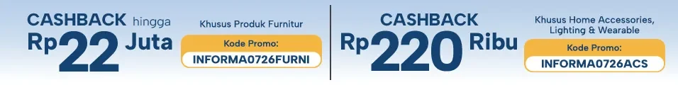 Bukti validasi kode promo - Informa - Kode promo Informa: [[Rp220Ribu]] untuk furnitur aksesoris rumah