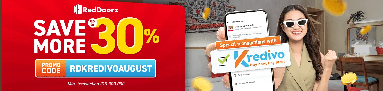 Bukti validasi kode promo - RedDoorz - Kode promo RedDoorz: [[Hingga 30%]] untuk transaksi min IDR 300.000