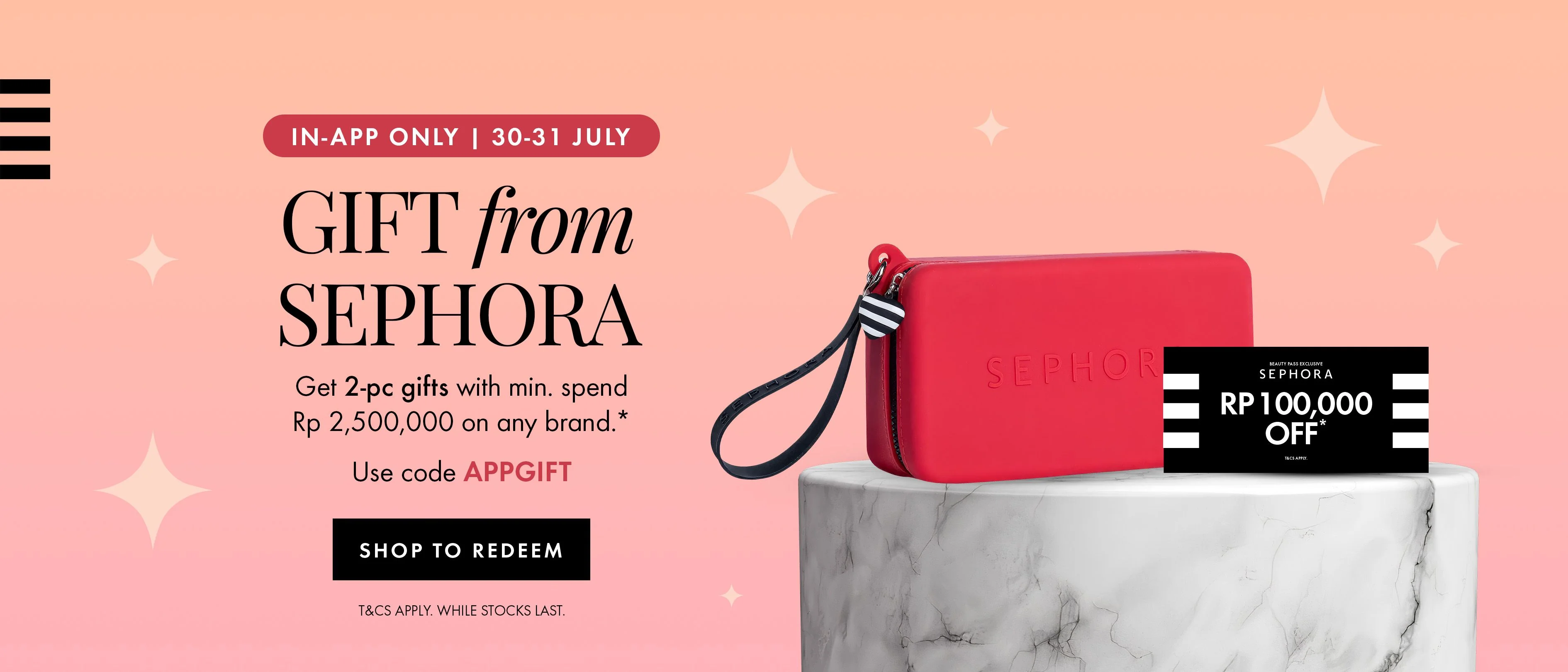 Bukti validasi kode promo - Sephora  - Kode promo Sephora: [[Hadiah 2-pc gratis]] untuk belanja Rp. 2.500.000